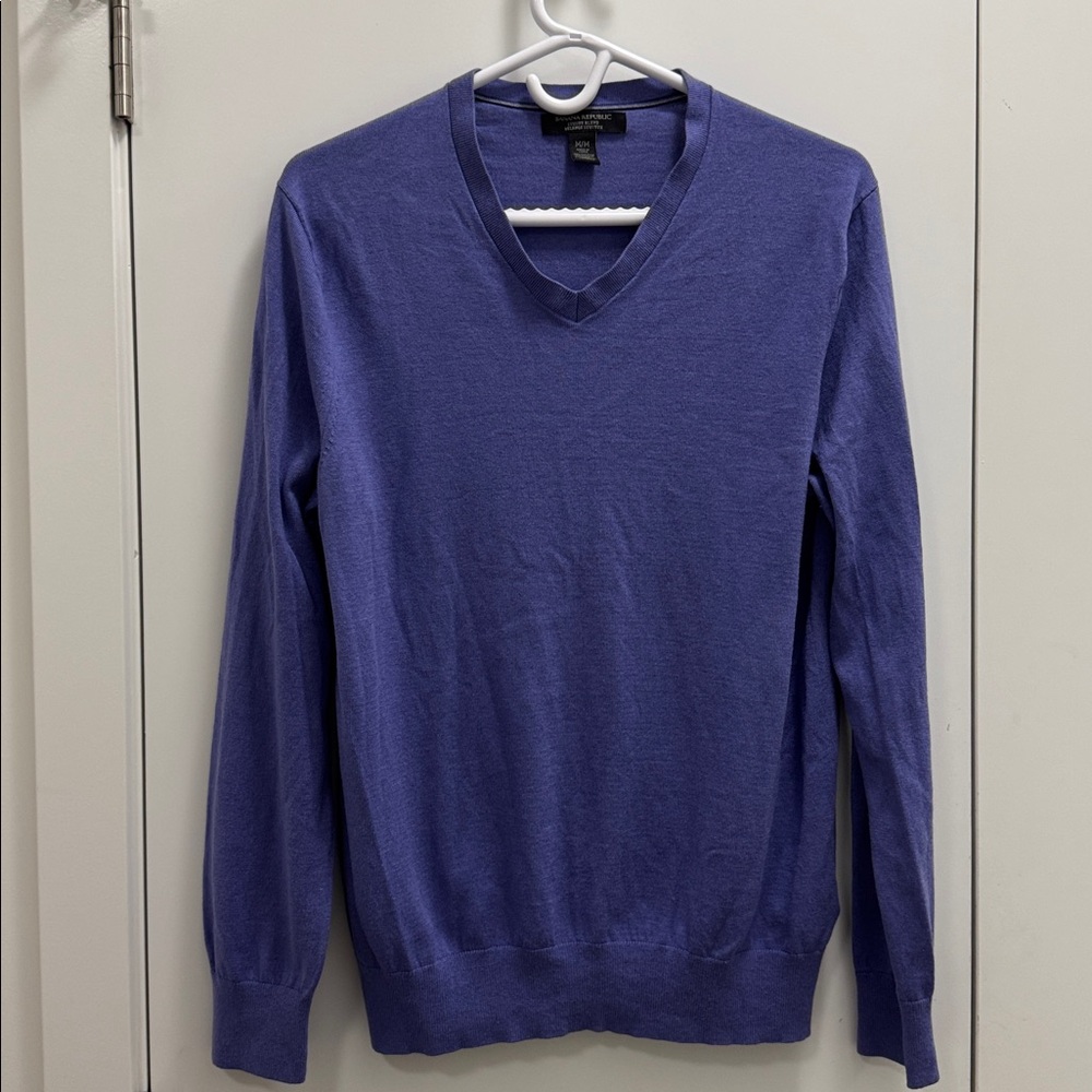 Banana Republic sweater Luxury Blend silk cotton cashmere v-neck men’s size M